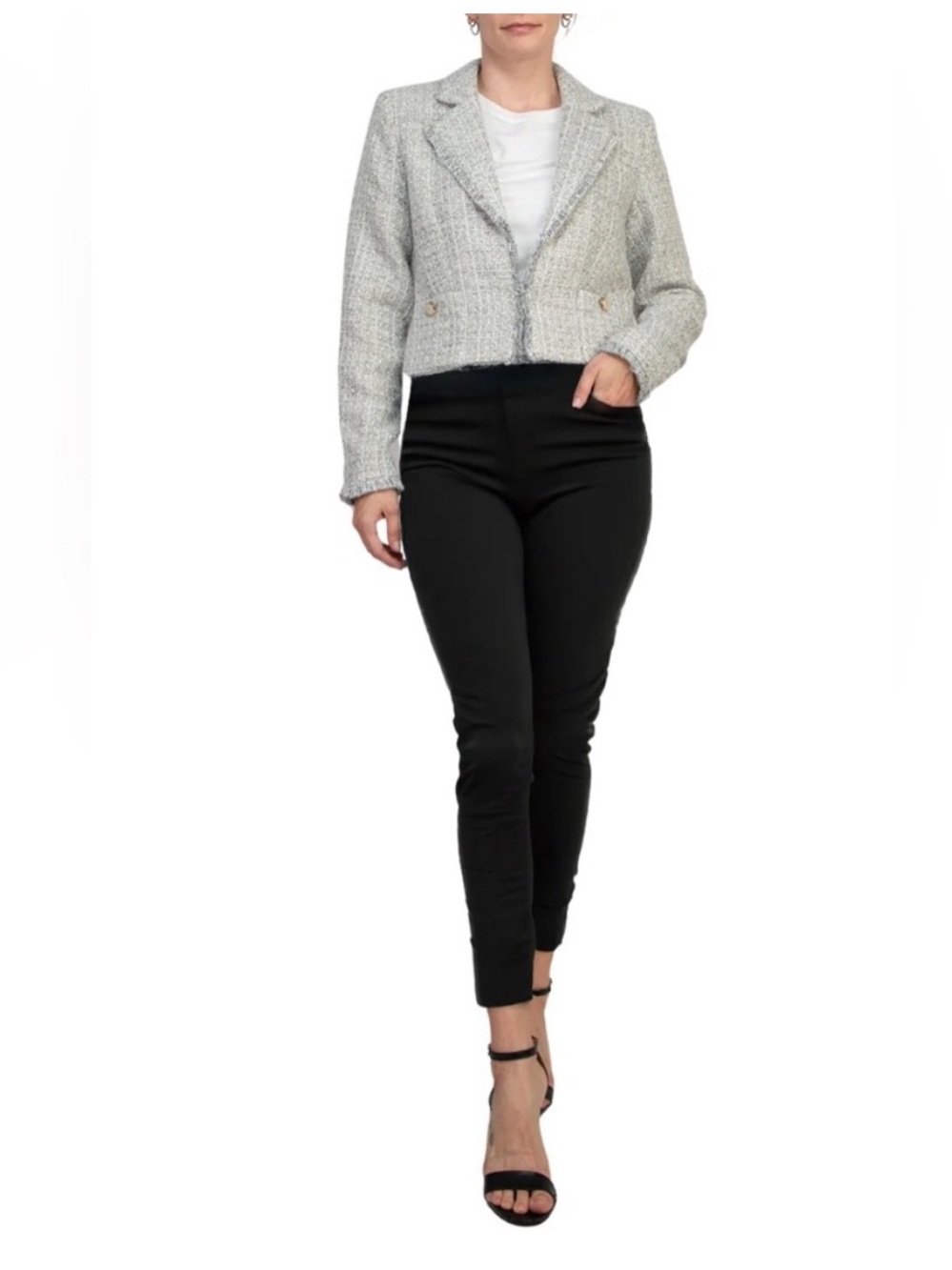 Elie Tahari cropped tweed jacket size 2